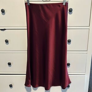 Audrey 3+1 Satin Midi Skirt